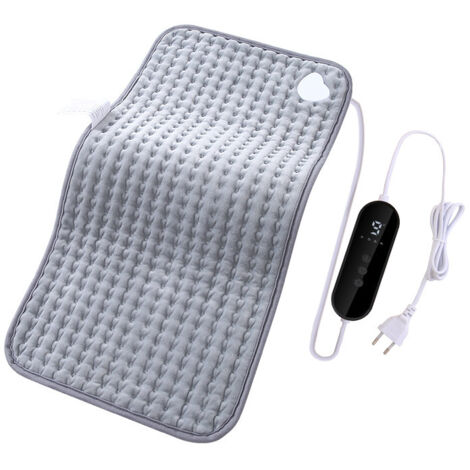Coperta riscaldata elettrica 50x100 cm Cuscino riscaldato per sedersi e sdraiarsi 9 impostazioni di calore Coperte riscaldate utilizzabili per alleviare il dolore alla schiena, al collo e alle spalle