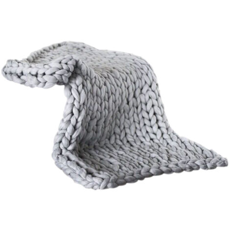 Coperta spessa e confortevole, lavorata a maglia a mano, realizzata in filato, ideale come cuccia per animali, sedia, divano, decorazione per la casa o come regalo, 5050 cm.