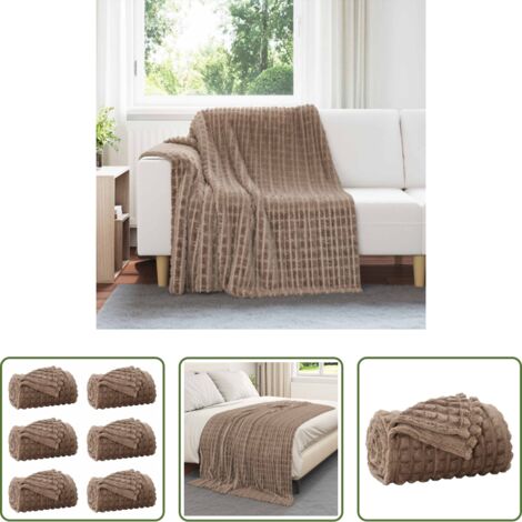 Coperte da pile - Coperte da Pile 6 pcs Cammello 200 x 150 cm Panno