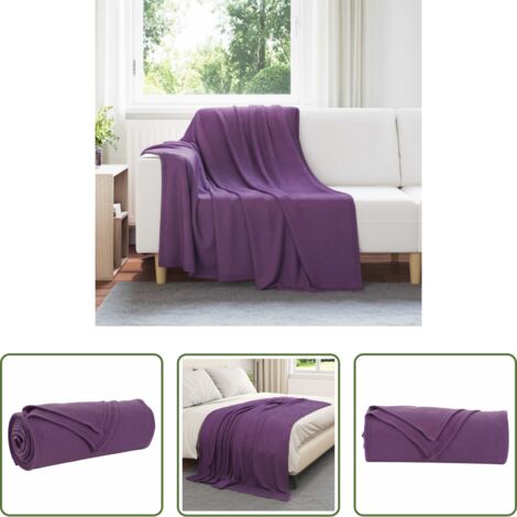 Coperte per casa -  Coperte da Pile 24 pcs Viola 200 x 150 cm Panno
