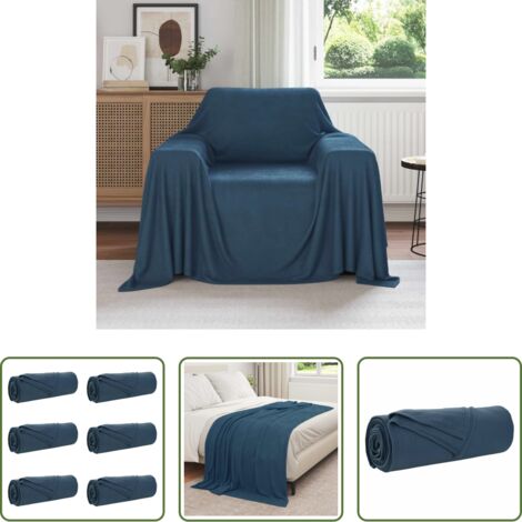 Coperte per casa - Coperte da Pile 6 pcs Blu navy 210 x 140 cm Panno