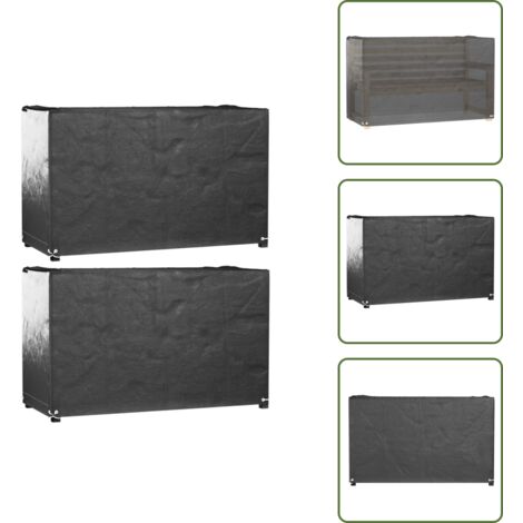 Coperte per mobili - vidaXL Coperture Mobili Giardino 2pz 8Occhielli 125x55x75 Rettangolari - Teli in polietilene