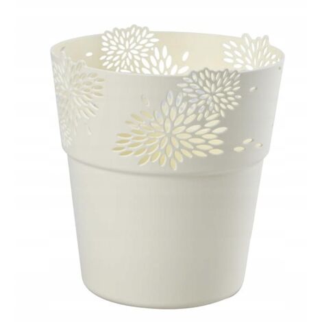 Copertina traforata color crema Aster 13 cm