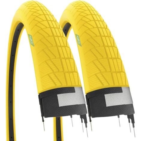 COPERTONE GIALLO 20 X 1.75 (47-406) + CAMERA PNEUMATICO BICICLETTA GRAZIELLA CITY BIKE STRADALE BIMBO