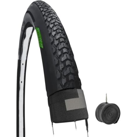 COPERTONE PNEUMATICO 700 X 40C (42-622)+CAMERA D'ARIA VALVOLA ITA DEMI SLICK GOMMA STRADALE BICI UOMO GRAVEL OFF-ROAD STERRATO TREKKING MTB