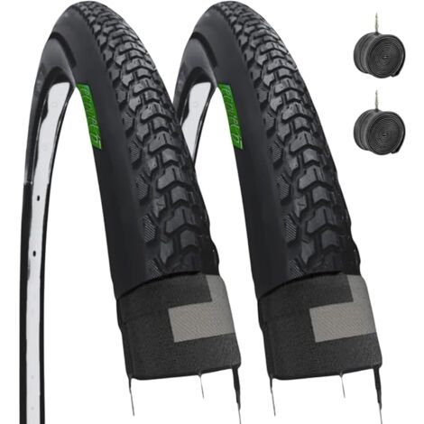COPERTONI PNEUMATICI 700 X 40C (42-622)+CAMERE D’ARIA CON VALVOLA ITA DEMI SLICK GOMMA STRADALE BICI UOMO GRAVEL OFF-ROAD STERRATO TREKKING MTB