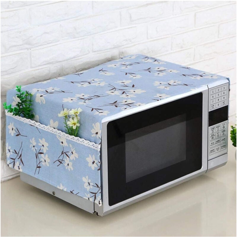 Copertura Antipolvere Forno Microonde Tasca Portaoggetti 85x35cm Tessuto Telo - - Trade Shop Traesio