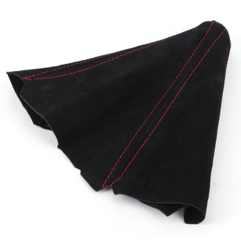 Copertura antipolvere per leva del cambio, ghetta per bagagliaio, interno per auto, in pelle scamosciata, universale per la maggior parte dei veicoli. Cuciture rosse