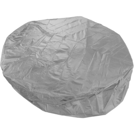Copertura antipolvere per mobili da esterno Copertura per vasca rotonda 190 Argento Taffettà di poliestere Vasca idromassaggio Impermeabile 215x70 cm Grigio