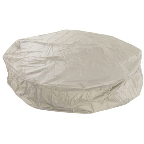 Copertura antipolvere per mobili da esterno Copertura per vasca rotonda 190 Taffettà di poliestere argento per vasca idromassaggio impermeabile 190x30 cm Beige