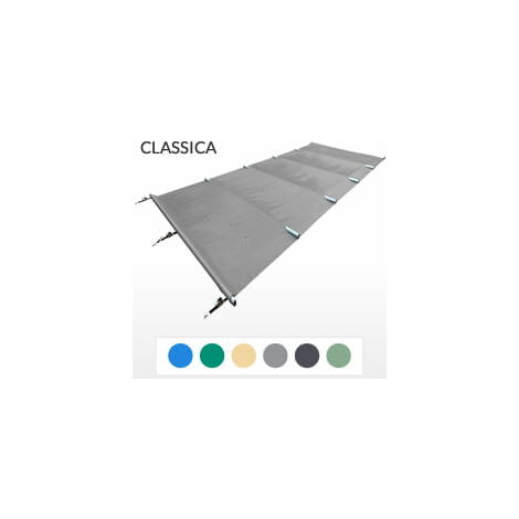 Copertura barre 4 stagioni CLASSICA 580gmq-piscina RETTANGOLARE 11x5m