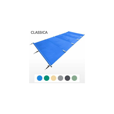 Copertura barre 4 stagioni CLASSICA 580gmq - piscina RETTANGOLARE 8x4m
