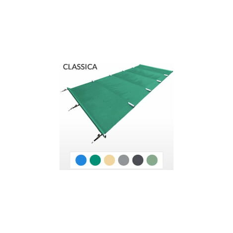 Copertura barre 4 stagioni CLASSICA 580gmq - piscina RETTANGOLARE 9x4m