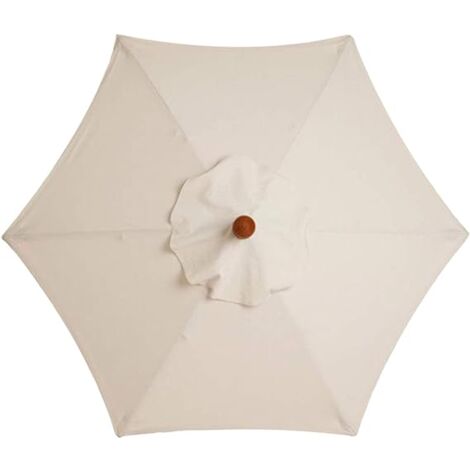 MUMU Copertura di ricambio per ombrellone da tavolo, da tavolo e da mercato - 6 stecche - 3 m - impermeabile - protezione UV - kaki