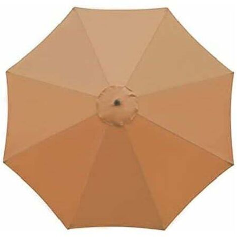 Copertura di ricambio per ombrellone impermeabile e resistente ai raggi UV a 8 stecche, 3 m, colore: Cachi