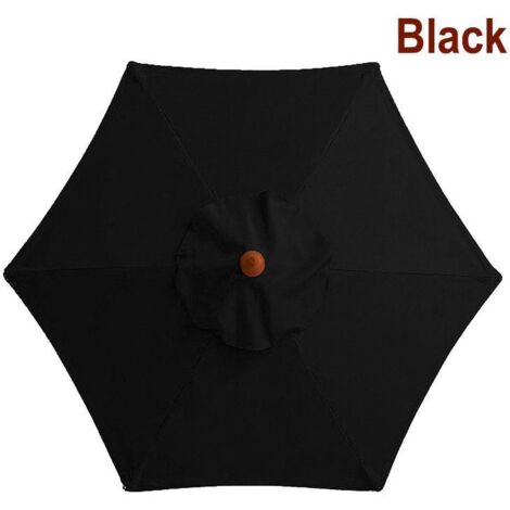 Copertura di ricambio per ombrelloni da esterno, Copertura di ricambio per ombrellone da giardino, per esterni, Copertura per ombrellone da giardino, 3 m, Nero