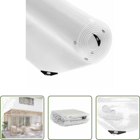 Copertura esterna -  Telone Trasparente con Occhielli 6x8 m in PVC