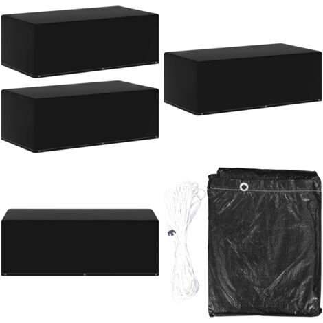 Copertura Giardino 2pz con 6 Occhielli per Barbecue 170x90x60cm - Copertura per mobili da giardino - Protezione da pioggia
