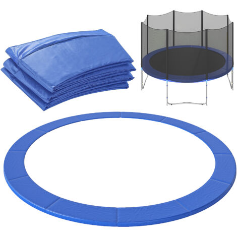 Copertura Imbottita Bordo Trampolino, Protezione per Tappeto Elastico Giaridno in Plastica, Ø366cm, Blu