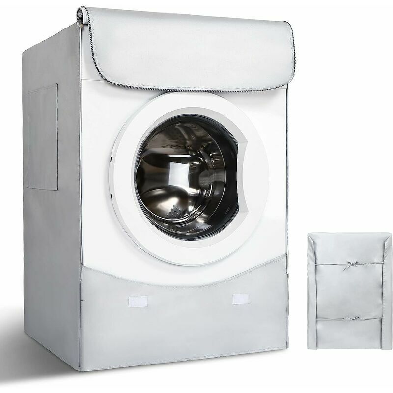 Copri Lavatrice E Asciugatrice 60x60 Cm - Copertura Imbottita Crema Per Elettrodomestici - Foto 9