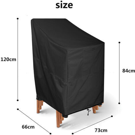 Copertura impilabile per sedia 120667384cm - Copertura impermeabile in tessuto Oxford per sedie da giardino e balcone