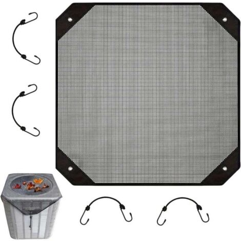Copertura in rete impermeabile per condizionatore d'aria esterno, ideale per patii, unità montate a parete e per l'uso in giardino design resistente alle intemperie (91x91 cm)