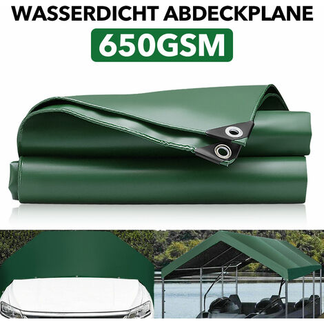 Telone di copertura in PVC per camion verde 650 g/m² 6 x 8 m