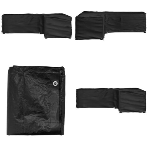 Copertura Mobili da Giardino a L 16 Occhielli 250x250x70 cm - Protezione per mobili da esterno - Telo protettivo per rattan