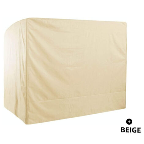 Copertura per altalena - Impermeabile - Anti UV - Resistente all'inverno - Tessuto Oxford 190T - 220 x 125 x 170 cm - Per altalena - Beige