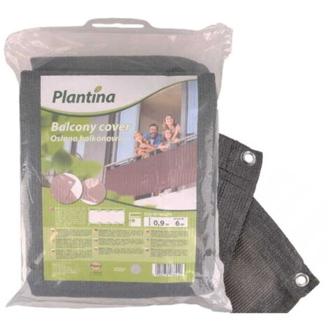 Copertura per balcone in tessuto grigio 0,9x6m, pratica