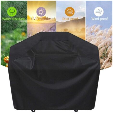Copertura per barbecue 147 x 61 x 117 cm – Resistente ai raggi UV, impermeabile, antivento con borsa portaoggetti – Copertura resistente per il barbecue da giardino