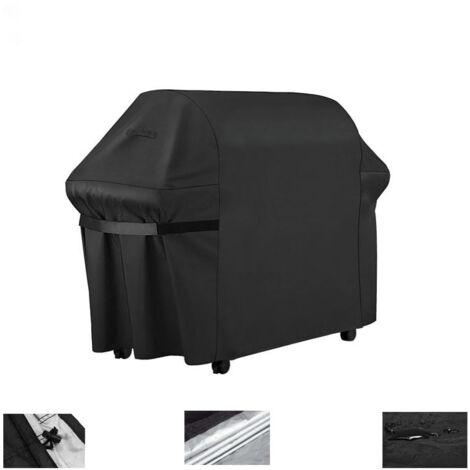 Copertura per barbecue a gas, copertura per barbecue rettangolare da esterno 145 x 61 x 117 cm, copertura impermeabile per piastra 210D, anti-UV impermeabile per Weber, Holland, Jennair, Campingaz ecc