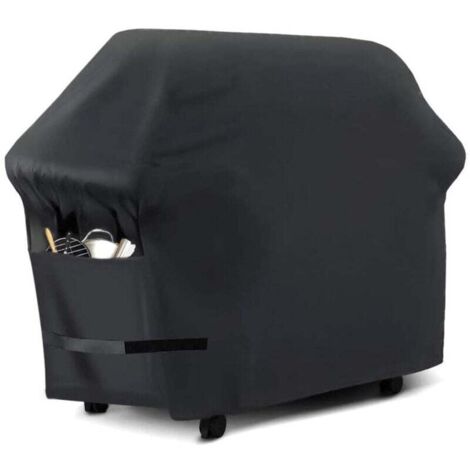 Copertura per barbecue a gas, copertura protettiva impermeabile 210D, copertura protettiva per barbecue XL con cinturino regolabile, adatta alla maggior parte delle griglie (145 x 61 x 117 cm)
