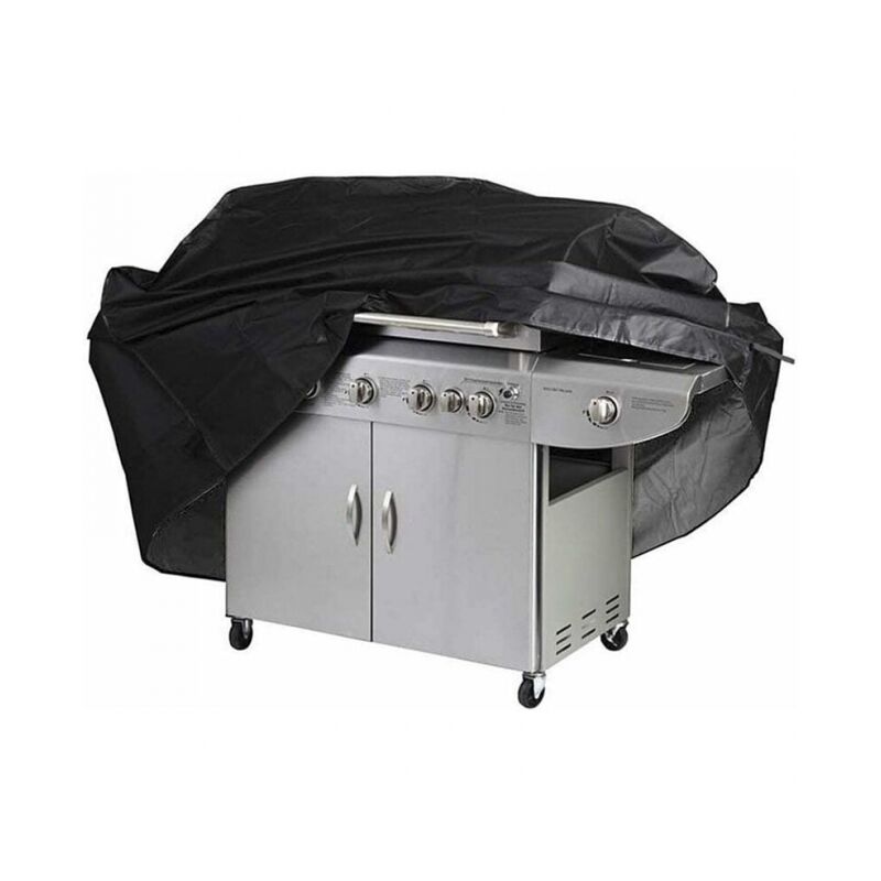 Image of Copertura per barbecue Copertura per barbecue Copertura per barbecue e plancha Tessuto Oxford nero 210D 145 x 61 x 117 cm