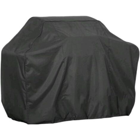 Copertura per barbecue, copertura protettiva per barbecue, copertura per barbecue con coulisse, copertura impermeabile per griglia 210D Oxford nero 145 x 61 x 117 cm, nero