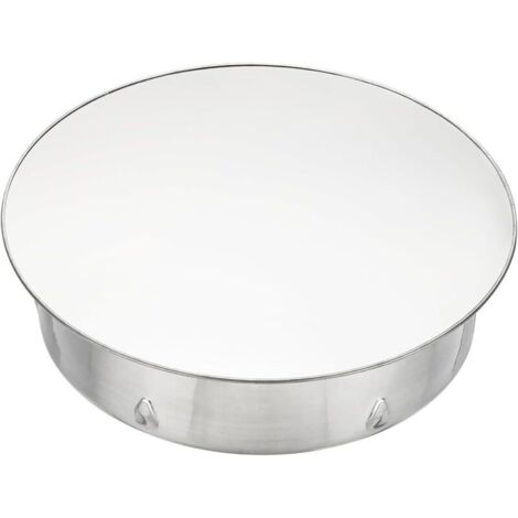 Copertura per camino, guarnizione regolabile, copertura con foro rotondo, adatta per tubi di diametro 200 mm, colore argento.