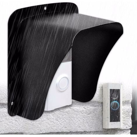 NVEES Copertura per campanello, campanello wireless con copertura metallica impermeabile per videocamera, pulsante suoneria, anello per campanello wireless