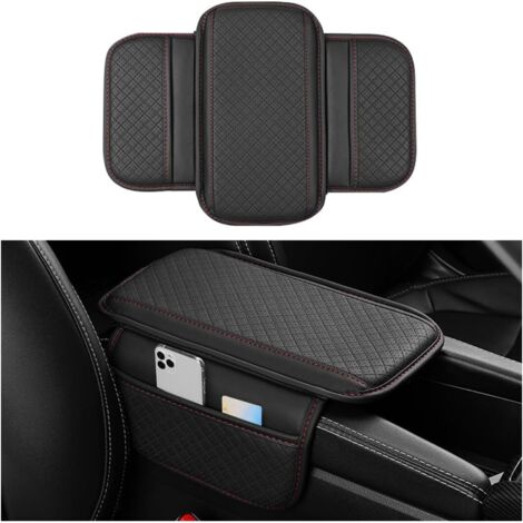 Copertura per console centrale auto applicabile, cuscini per poltrone in pelle con 2 tasche portaoggetti, accessori per cuscini per sedili per poltrone interne auto, SUV universale, berlina, camion