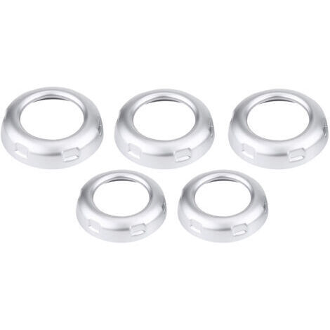Copertura per controllo volume, finitura in plastica ABS cromata argento per manopola climatizzatore, 5 pezzi, per accessori auto, ricambio per Land Rover Range Rover Sport 2010-2013