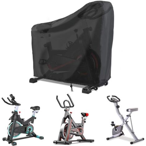 Copertura per cyclette, impermeabile, antipolvere e verticale, per cyclette reclinata (nero, 123 x 58 x 142 cm)