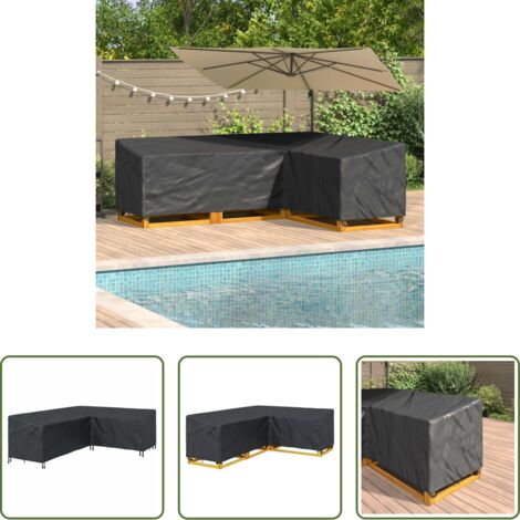 Copertura per giardino -  Copertura per mobili Nero 250 x 180 x 80 cm Tessuto Oxford 420D