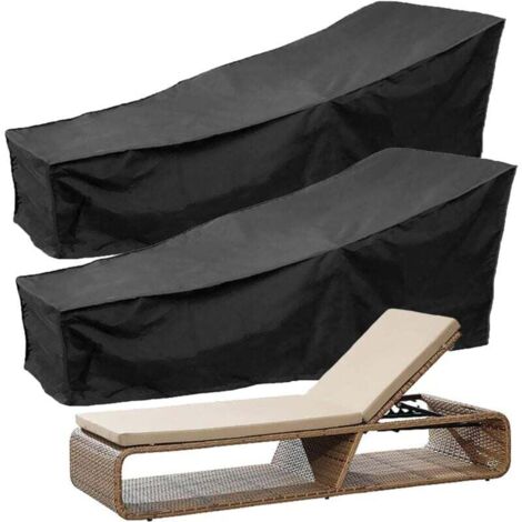 Copertura per lettino prendisole da giardino 2 pezzi, copertura per lettino prendisole 210D, copertura per lettino prendisole pieghevole impermeabile antipolvere in poliestere per esterni (210x75x80/4