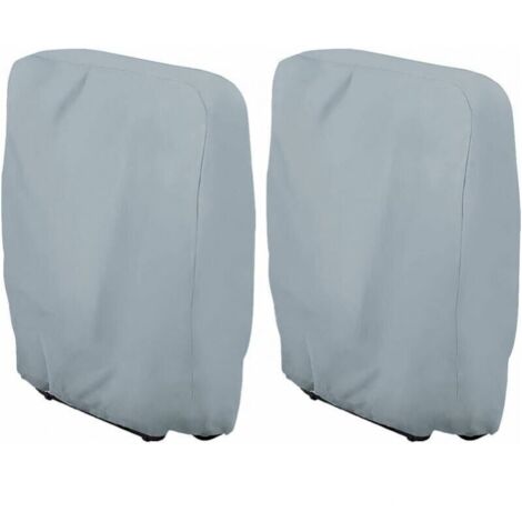 Copertura per lettino prendisole pieghevole (grigio) (L71 x A110 cm), set da 2. Copertura per lettino prendisole da giardino. Antipolvere, impermeabile e resistente ai raggi UV.