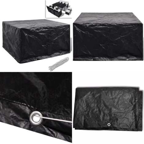Copertura per Mobili da Giardino con 8 Occhielli 172x113x73 cm - Protezione per rattan - Telo impermeabile