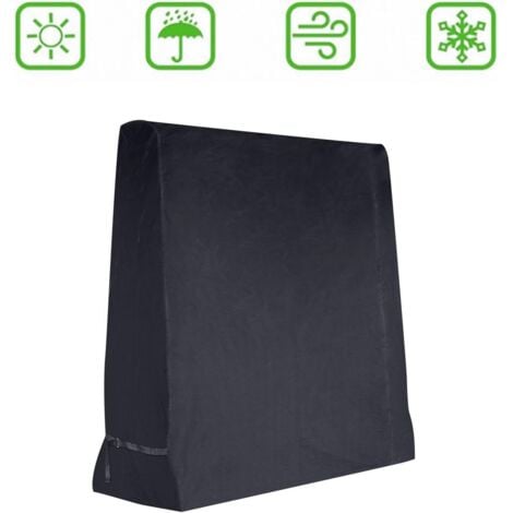 L&H-CFCAHL Copertura per Mobili da Giardino Copertura per tavolo da ping pong 165x70x185cm 201D Copertura impermeabile per tavolo da ping pong per esterni Tessuto Oxford nero