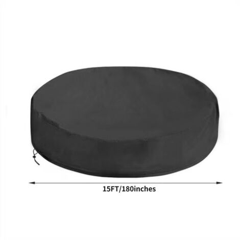 Copertura per mobili da giardino da 15 piedi, rivestimento in argento 210d, impermeabile e antipolvere, copertura per piscina rotonda con sabbia, copertura per trampolino, copertura per piscina rotond
