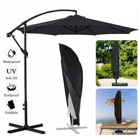 Vinnykud Copertura Protettiva per ombrellone Copertura per ombrellone Impermeabile Resistenti ai Raggi UV 210D Fodera Antistrappo Protettiva per Ombrellone da Giardino 