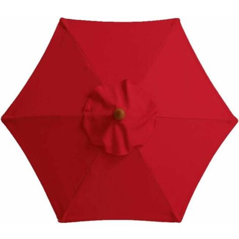 UUHUKP, telo di ricambio per ombrellone da tavolo, 2 x 3 m, 6 stecche, rettangolare, impermeabile, durevole, ricambio per giardino, patio, cortile, piscina (solo telo), Verde scuro