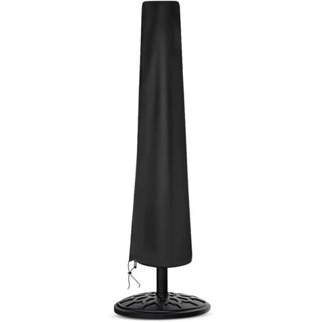 Copertura per ombrellone impermeabile, resistente ai raggi UV e alle intemperie (190 x 30 x 50 cm) con cerniera per uso in giardino e all'aperto Nero