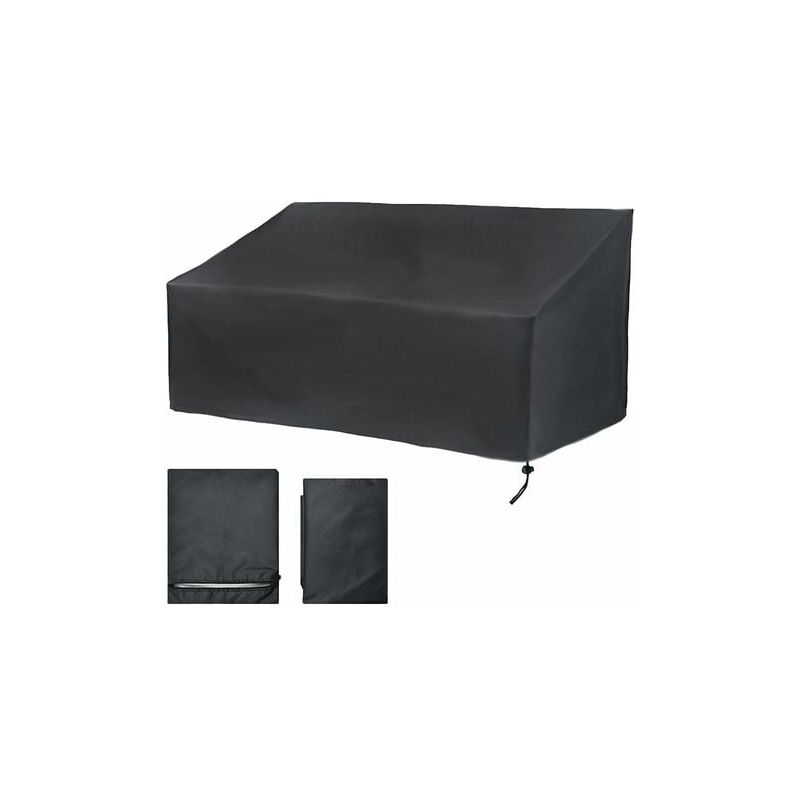 Funda para banco de jardín de 2 plazas, funda para banco de patio al aire libre, resistente al polvo, resistente a los rayos uv, impermeable, a